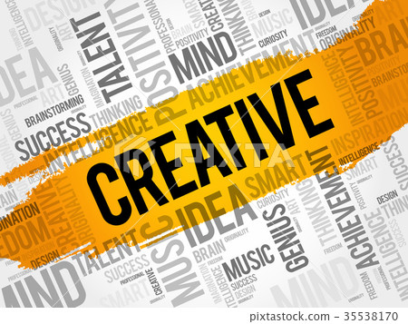 Creative word cloud collage Creative word cloud collage 35538170