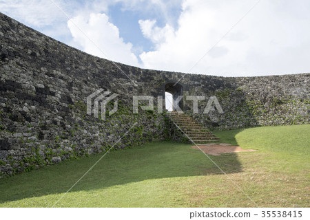 The ruins of Zakimimi Castle Ichino Arch Gate 35538415