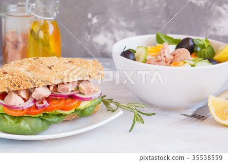 Tuna salad and tuna sandwich Tuna salad and tuna sandwich 35538559