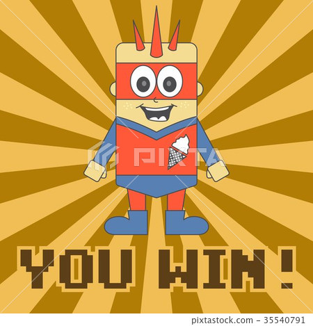 插图素材: little hero cartoon character