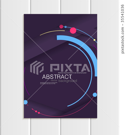 Vector purple violet brochure A5 or A4 format 35541036