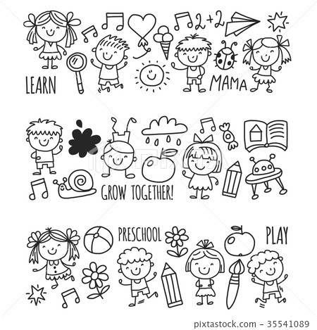 Kids drawing Kindergarten School Happy children Kids drawing Kindergarten School Happy children 35541089