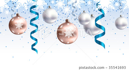 Christmas decoration for site horizontal seamless 35541693
