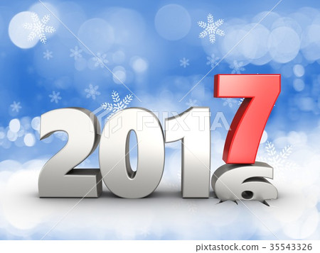 3d 2017 year silver sign 35543326