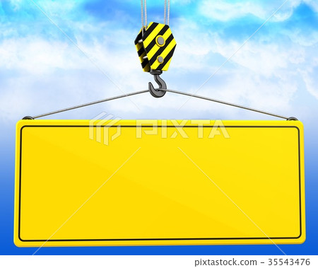 3d crane hook with sign 3d crane hook with sign 35543476