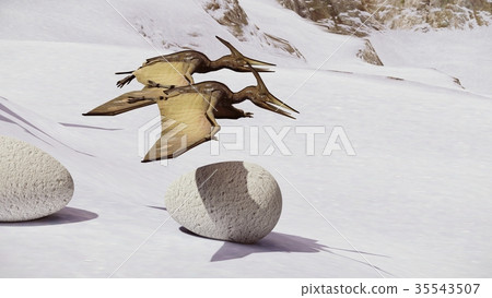 Egg Pterodactyl 3d Rendering: ilustrações stock 750112513