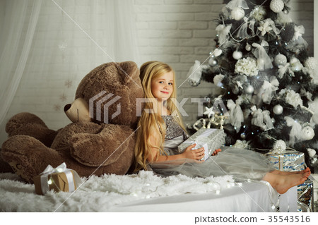 Merry Christmas and Happy Holiday. Pretty blonde 35543516