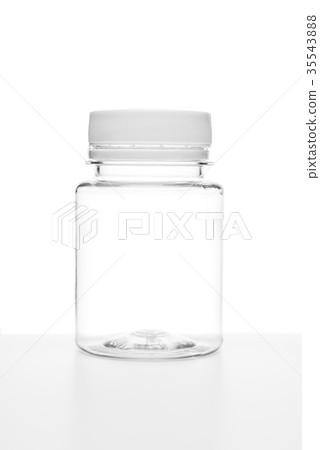 Empty glass jar isolated on a white background Empty glass jar isolated on a white background 35543888