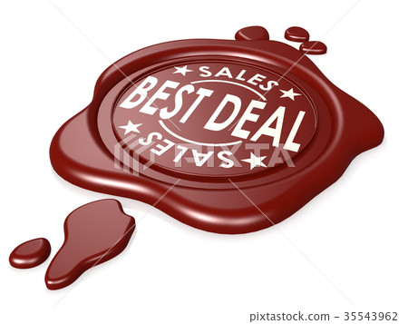 Best deal red wax seal isolated Best deal red wax seal isolated 35543962