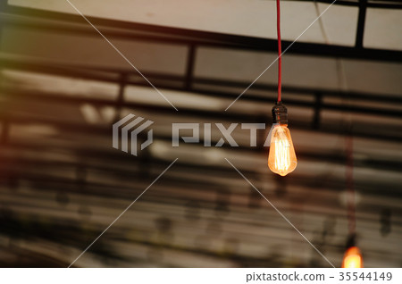 Decorative antique lamps like edison against Decorative antique lamps like edison against 35544149