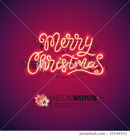 Merry Christmas Red Neon Sign Merry Christmas Red Neon Sign 35544553
