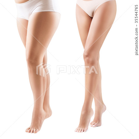 Woman legs before and after treatment skin. Woman legs before and after treatment skin. 35544765