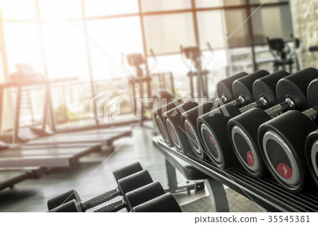 Fitness center iron weights and training 35545381