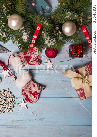 Merry Christmas. Christmas background with fir 35546835