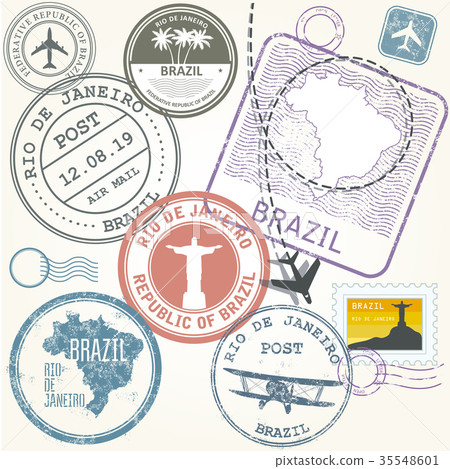 Travel stamps set - Brazil and Rio de Janeiro 35548601