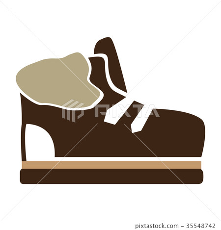 Isolated winter shoe 35548742