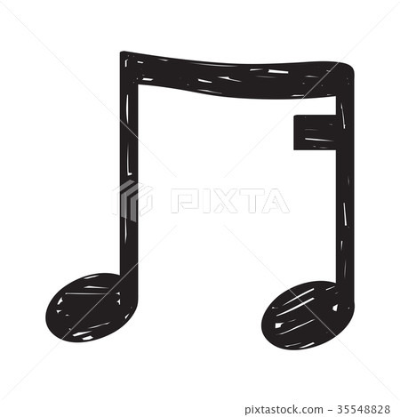 Sketch of a musical note 35548828