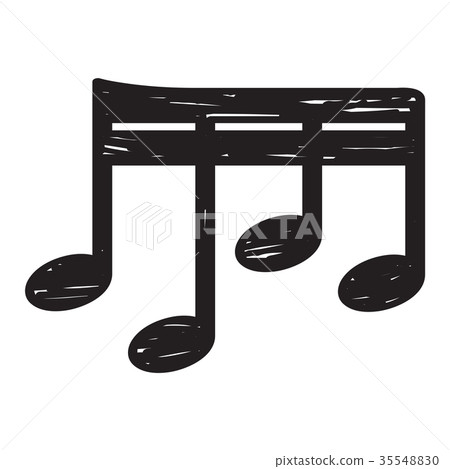 Sketch of a musical note 35548830