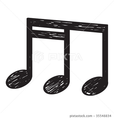 Sketch of a musical note Sketch of a musical note 35548834