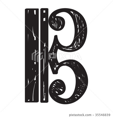 Sketch of a musical note 35548839