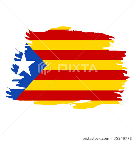 Isolated flag of Catalonia 35549778