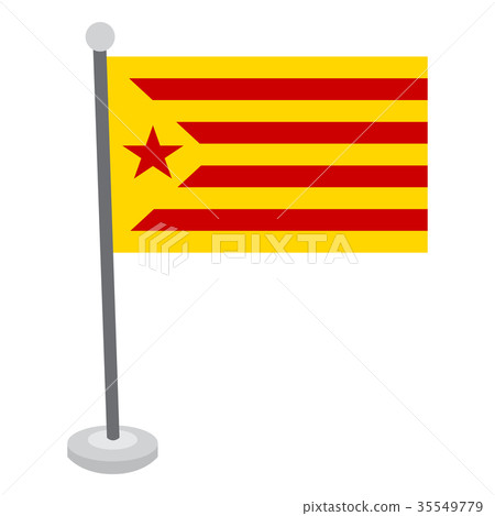 Isolated flag of Catalonia 35549779