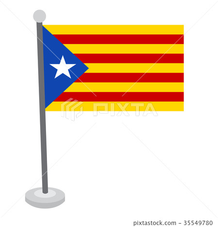 Isolated flag of Catalonia 35549780