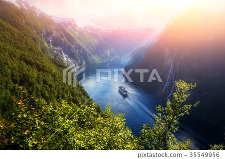 Breathtaking view of Sunnylvsfjorden fjord 35549956