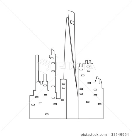 Isolated Shanghai cityscape 35549964