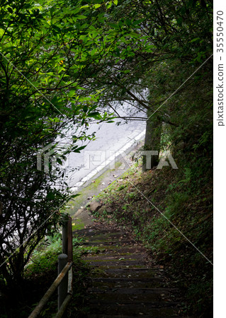 Road of asphalt seen from mountain road 35550470