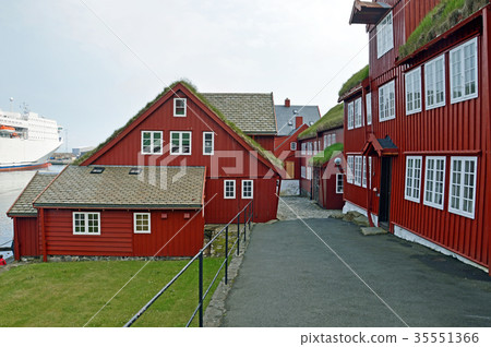 Residential buildings at the port of Torshavn Residential buildings at the port of Torshavn 35551366