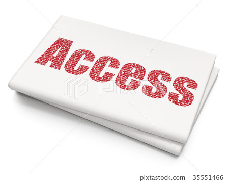 Security concept: Access on Blank Newspaper Security concept: Access on Blank Newspaper 35551466