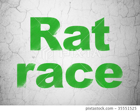 Business concept: Rat Race on wall background Business concept: Rat Race on wall background 35551525