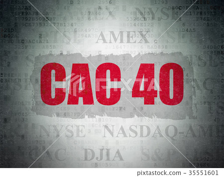 Stock market indexes concept: CAC 40 on Digital 35551601