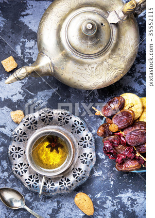 tea with oriental sweets tea with oriental sweets 35552115