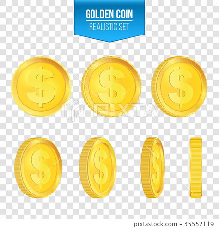 Creative vector illustration of 3d gold coins Creative vector illustration of 3d gold coins 35552119