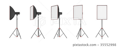 3d rendering of a softbox lighting set on a stand 35552998