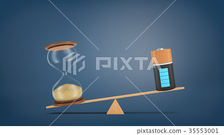 3d rendering of a wooden seesaw with a retro 3d rendering of a wooden seesaw with a retro 35553001