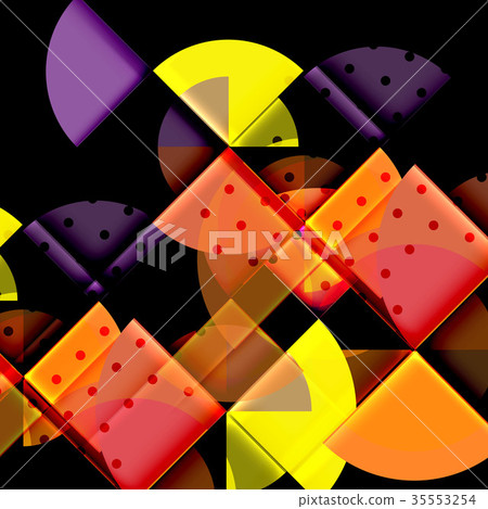 Circle elements on black background Circle elements on black background 35553254