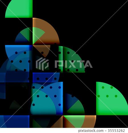Circle elements on black background Circle elements on black background 35553262