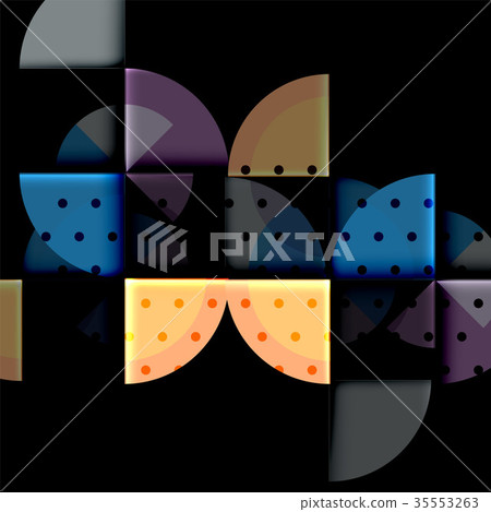 Circle elements on black background Circle elements on black background 35553263