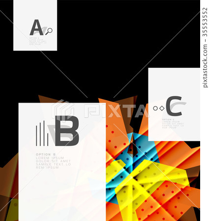 Triangles and geometric shapes abstract background 35553552
