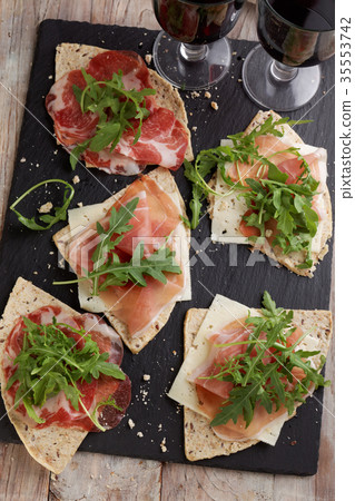 Sandwiches with Prosciutto 35553742