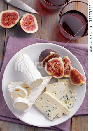 Cheeses and figs Cheeses and figs 35553743