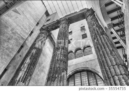 Roman columns, Barcelona, Catalonia, Spain 35554735