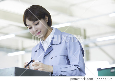 Factory, production line, worker 35555896