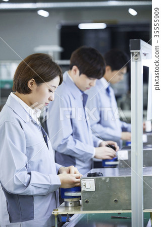 Factory, production line, worker Factory, production line, worker 35555909