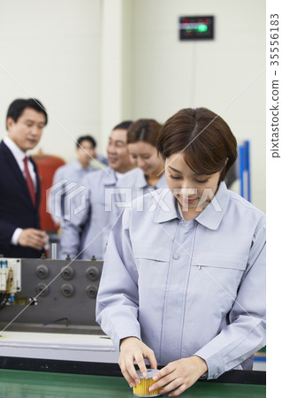 Factory, production line, worker Factory, production line, worker 35556183
