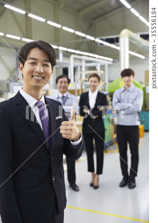 Factory, worker, businesswoman, business woman, pose 35556184