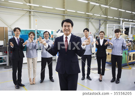 Factory, worker, businesswoman, business woman, pose 35556205